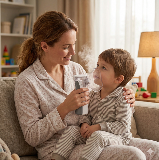 Nebulizador Portátil Ultra-Silencioso | Alivio Respiratorio Inmediato para Toda la Familia