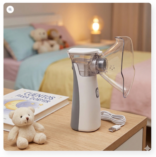 Nebulizador Portátil Ultra-Silencioso | Alivio Respiratorio Inmediato para Toda la Familia